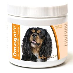 Healthy Breeds Dog Omega 3 Oil Soft Chews for Cavalier King Charles Spaniel – OVER 100 BREEDS – EPA & DHA Fatty Acids – Small & Medium Breed Formula – 60 Count